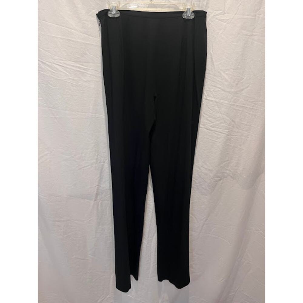 Emmanuel Ungaro Paris Black Side Zipper Full Leg Pants Vintage 80s Designer - Picture 2 of 5